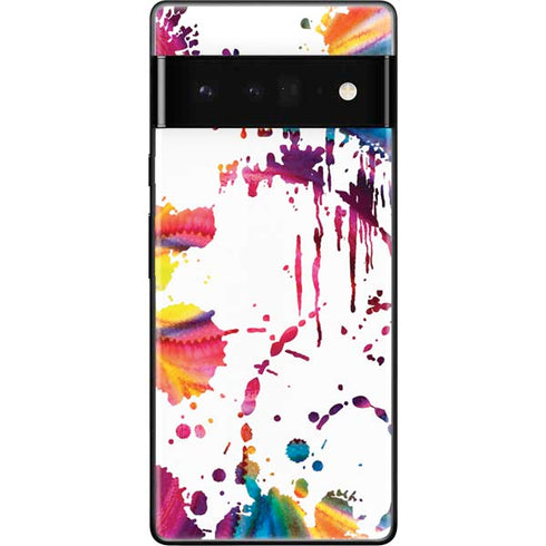 Chromatic Splatter White Google Pixel 6 Pro Skin